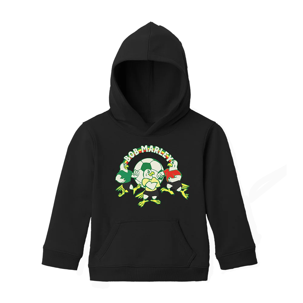 Chick Soccer Logo Kids Black Hoodie