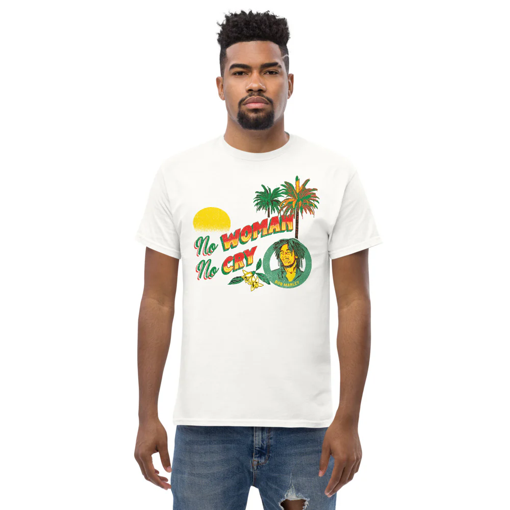 No Woman No Cry White T-Shirt - Image 10