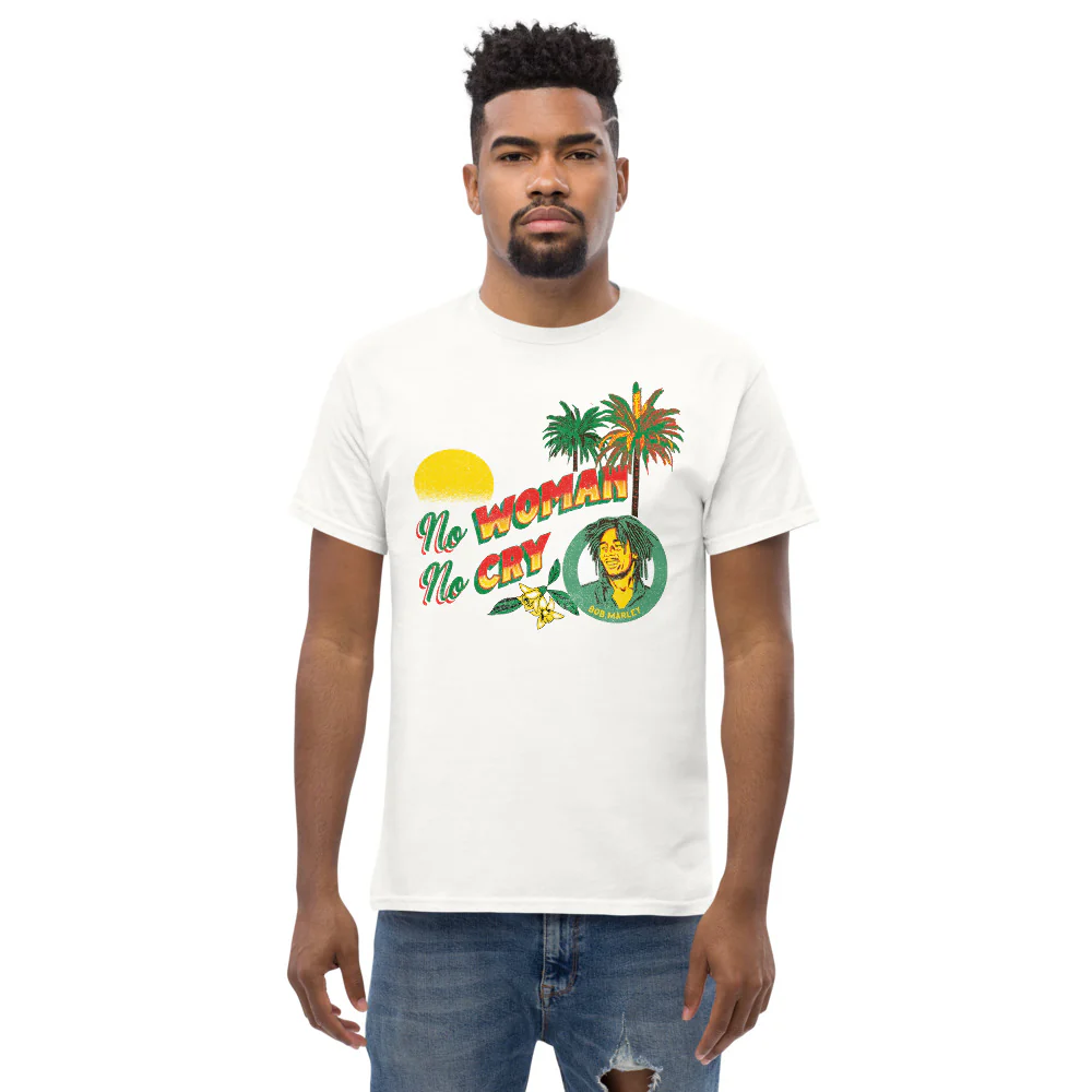 No Woman No Cry White T-Shirt - Image 2