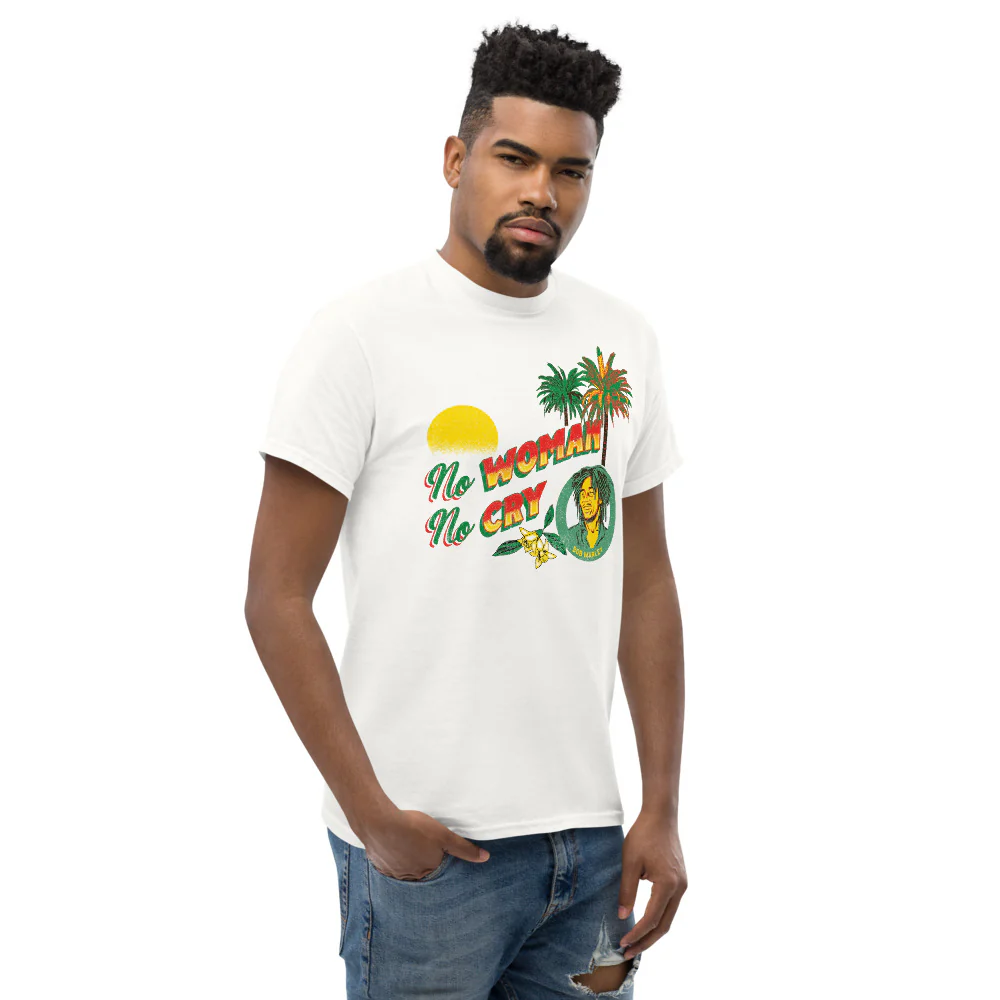 No Woman No Cry White T-Shirt - Image 9