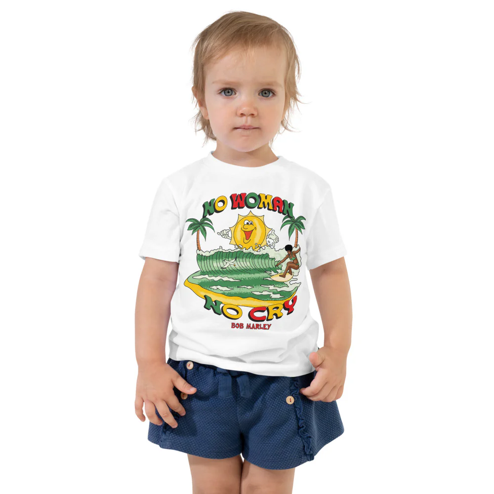 No Woman No Cry White Toddler T-Shirt - Image 5