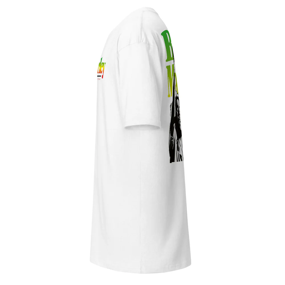 Rasta One Love White T-Shirt - Image 4